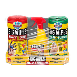 Big Wipes Triple Pack - Pro Plus Wipes, Power Spray and Multi Surface Pro Wipes