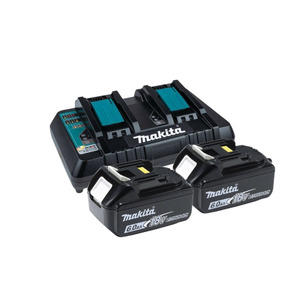 Makita BL1860 18v LXT 6.0ah Li-ion Batteries & DC18RD Twin Charger Kit (2 x Batts & Charger)