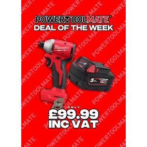 Milwaukee M18BLIDR-0 1/4" Hex Brushless Impact Driver & 5.0ah Battery