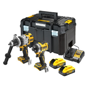 Dewalt DCK2200H2T 18v XR Brushless Twin Kit - DCD1007 Combi Drill / DCF860 Impact Driver Powerstack Batteries