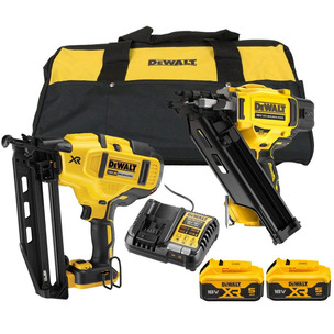 Dewalt DCK246P2 18v XR Twin Nailer Kit DCN930 First Fix / DCN660 Second Fix - 2 x 5.0ah Batteries