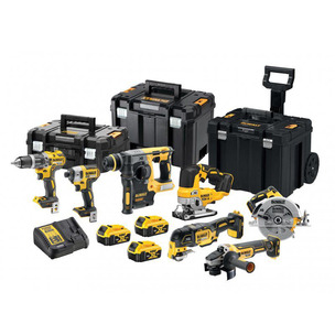 Dewalt DCK755P3T 18V Brushless 7 Piece Tool Kit With 3 x 5.0Ah Batteries, Charger & Tool Boxes