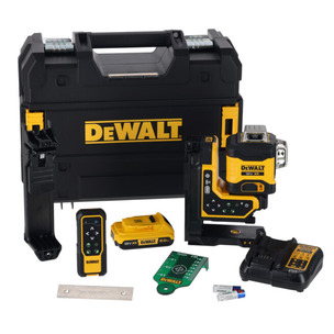 Dewalt DCLE34035D1 18v 3 x 360 Remote Control Green Laser Kit - 2.0ah Battery 