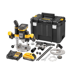 Dewalt DCW620H2 18v XR Brushless 1/2" Plunge Router Kit - 2 x 5.0ah Powerstack Batteries