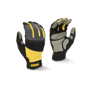 Dewalt Black Performance Work Gloves Full Finger Size Large