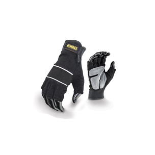 Dewalt Black Performance Half Finger Work Gloves Size Large