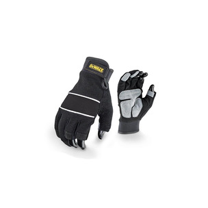 Dewalt Black Performace 3 Finger Work Gloves Size Large