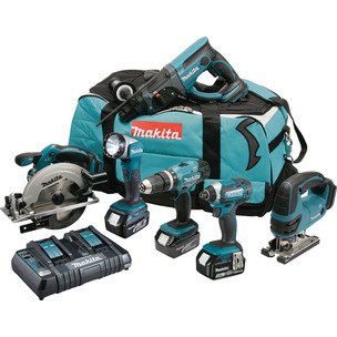 Makita DLX6068PT 18v LXT 6pc Combi Kit - 3 x 5.0ah Batteries