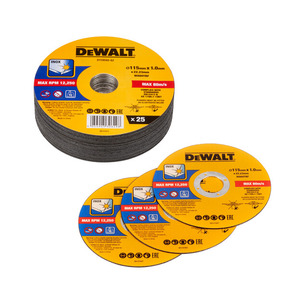 Dewalt DT20593 High Performance Thin Metal Cutting Discs - 115mm x 22.23mm x 1.0mm - Pack of 25