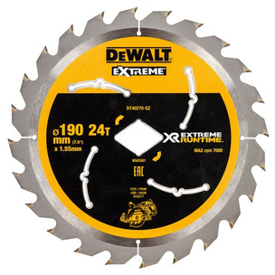 Dewalt DT40270 XR Extreme Runtime Circular Saw Blade 190mm x 24T Diamond Bore