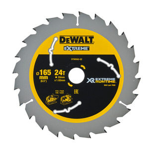 Dewalt DT99560 165mm Extreme Runtime Circular Saw Blade (165mm x 20mm x 24T)