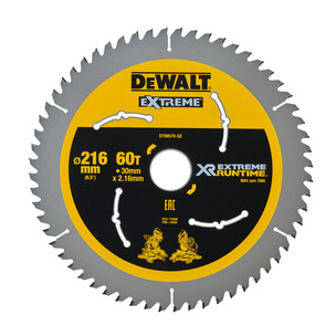 Dewalt DT99570 216mm Extreme Runtime Circular Saw Blade (216mm x 30mm x 60T)