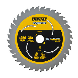 Dewalt DT99572 250mm Extreme Runtime Circular Saw Blade (250mm x 30mm x 36T)