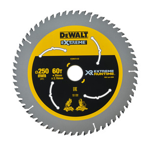 Dewalt DT99573 250mm Extreme Runtime Circular Saw Blade (250mm x 30mm x 60T)