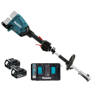 Makita DUX60PG2 Twin 18v LXT Multi Function Power Head Kit - 2 x 6.0ah Batteries & Twin Charger