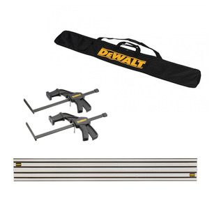 DeWalt DWS5022 1.5m Plunge Saw Guide Rail, Pair of Clamps and DWS5025 Bag For DWS520/DCS520
