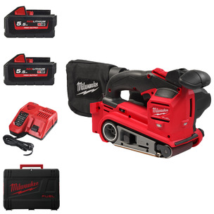 Milwaukee M18FBTS75-552X 18v Fuel Belt Sander Kit - 2 x 5.5ah High Output Batteries