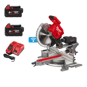 Milwaukee M18FMS305-502X 18V Fuel 305mm Mitre Saw with 2 x 5ah Batteries and Fast Charger