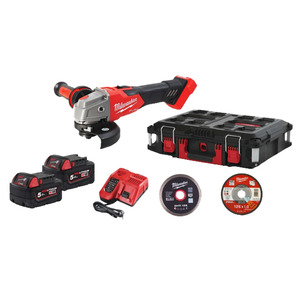 Milwaukee M18FSAG125XB100P-502P 18v 125mm Fuel Angle Grinder Kit - 2 x 5.0ah Batteries