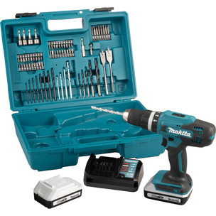 Makita HP488DAEX1 G-SERIES 18v Combi Drill Kit with 2 Batteries, Charger and Case
