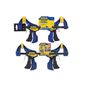 Irwin Quick Grip Mini Bar Clamps - 150 mm (6 in) twin pack + 300 mm (12 in) Twin Pack