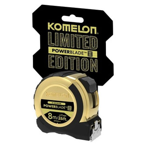 Komelon 8m/26ft Limited Edition Gold Powerblade II Tape Measure