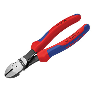 Knipex 7412180 180mm High Leverage Diagonal Cutters - Multi Component Grip