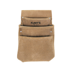 Kunys DW-1018 Split Grain Leather Drywall Pouch - 3 Pocket
