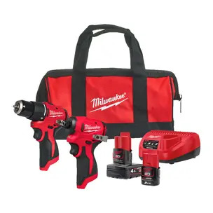 Milwaukee M12BLPP2B-422B 12v Brushless Compact Twin Pack M12BLPDC Combi Drill / M12BLIDRC Impact Driver