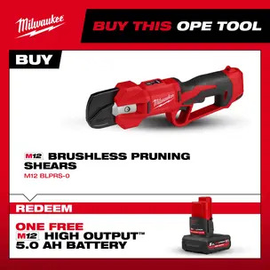 Milwaukee M12BLPRS-00 12v Brushless Pruning Shears Naked