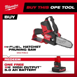 Milwaukee M12FHS 12V Fuel Hatchet Pruning Saw (Body Only)