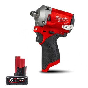 Milwaukee M12FIWF12-0 12V Fuel 1/2" Impact Wrench Naked & 6.0ah Battery