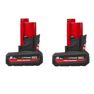 Milwaukee M12HB5 12v 5ah High Output Battery (Twin Pack)