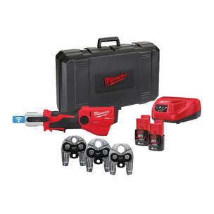 Milwaukee M12ONEHPT-202C M-Set 12v Sub Compact Force Logic Hydraulic Press Tool Kit with M Profile Jaws