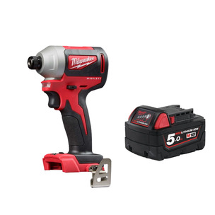 Milwaukee M18BLID2-0 'New Gen' 18v Impact Driver (Body Only) with M18B5 5ah Battery