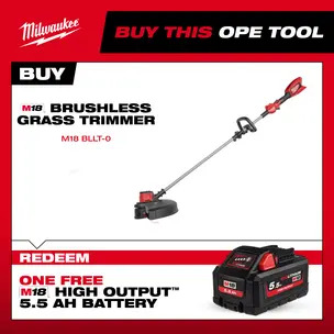 Milwaukee M18BLLT-0 Brushless Line Grass Trimmer Bare Unit