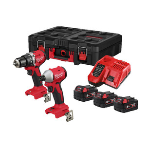 Milwaukee M18BLPP2D3-503P 18v Brushless Twin Pack - 3 x 5.0ah Batteries in Packout