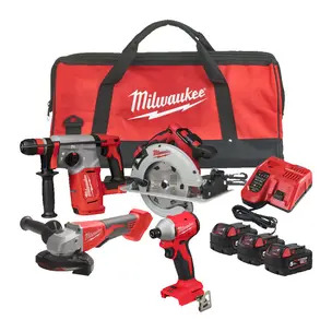 Milwaukee M18BLPP4A2-503B 18v 4pc Brushless Kit - 4-Mode SDS / Circular Saw / Impact Driver / Angle Grinder