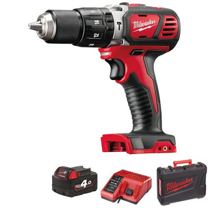 Milwaukee M18BPD-401C 18v Compact Percussion Drill Kit with 1x 4ah Battery, Charger and Case
