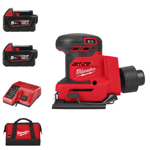 Milwaukee M18BQSS-502B 18v 1/4" Sheet Sander Kit - 2 x 5.0ah Batteries