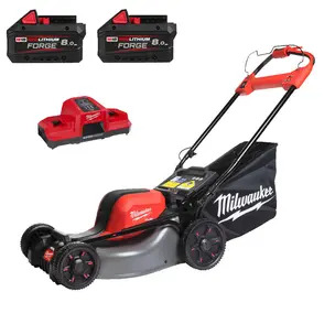 Milwaukee M18F2LM46-802 18v Fuel Dual Battery 46cm Self-Propelled Lawn Mower Kit with Forge Batteries