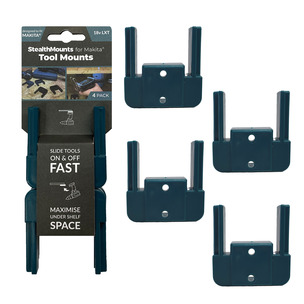 StealthMounts 4 Pack Tool Mounts for Makita 18V LXT Tools - Blue
