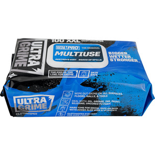 ULTRA GRIME PRO MULTI USE WIPES - PACK OF 100 WIPES