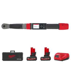 Milwaukee M12ONEFTR12-552C 12v Fuel 1/2" Digital Torque Wrench Kit - 2 x High Output 5.0ah Batteries