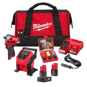 Milwaukee M12FPP3AK-402B M12 12v Tyre Kit With In Car Charger