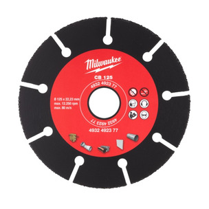 Milwaukee 4932492377 CB 125 mm Carbide Blade 125mm x 22.23mm