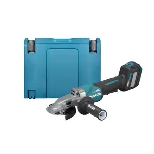 Makita GA056GZ01 40v Max Brushless 125mm Paddle Switch Flat Head Angle Grinder Naked In Case