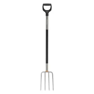 Fiskars 1070679 Ergonomic Garden Fork Grey 
