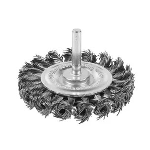 Milwaukee 4932501729 Wheel Brushes For Straight Grinder Knotted Stainless Steel 75mm x 12mm, 0.5mm Wire Gauge - 3 Piece