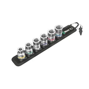 Wera 05003995001 Belt C 1 Zyklop Socket Set With Holding Function, 1/2" Drive - 7 Piece